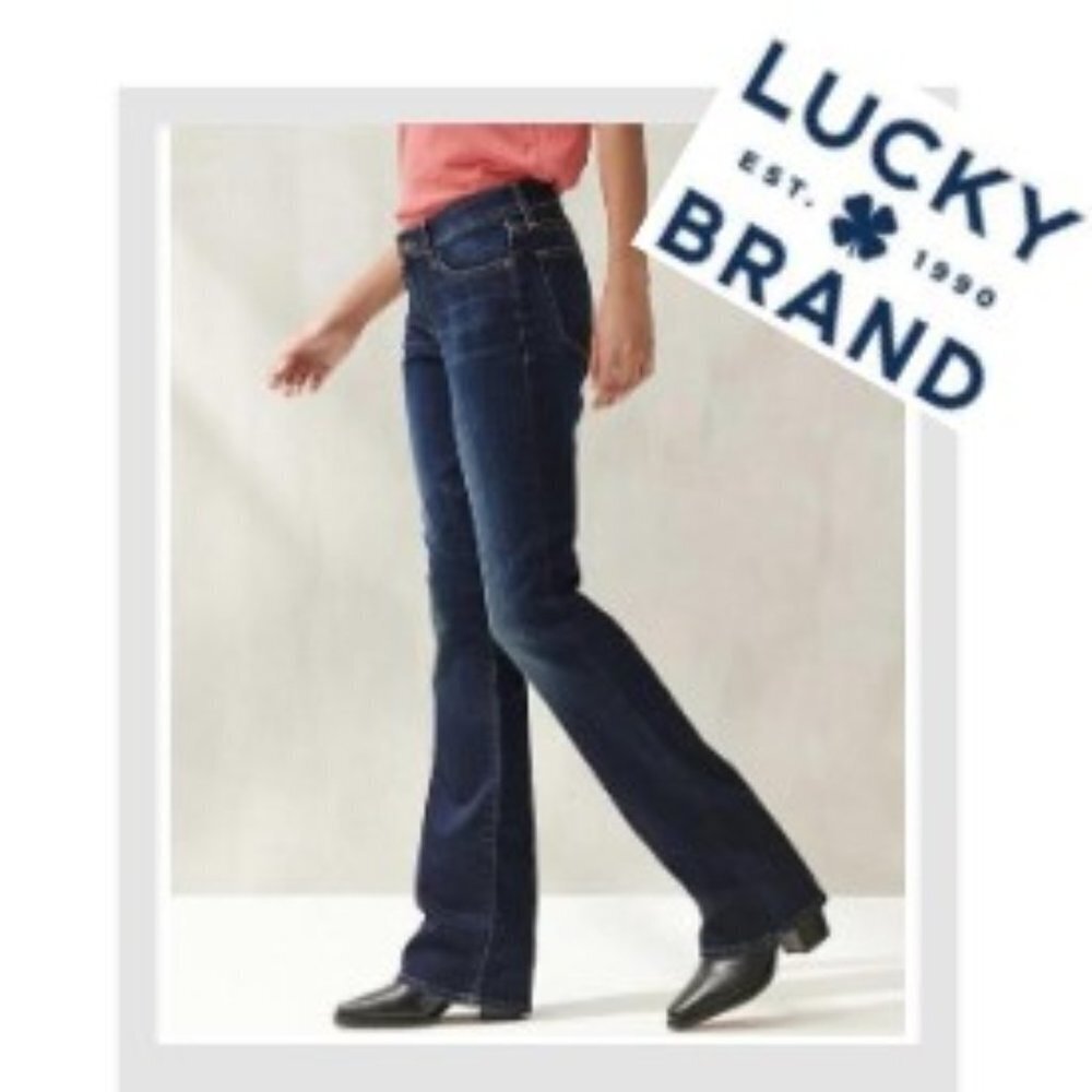 Lucky Brand Lolita Boot Sunset Blue Jeans SZ 6/28